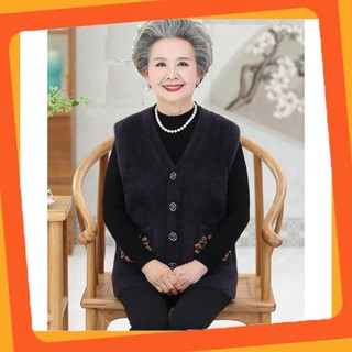 Áo gile len lông cừu cho mẹ cho bà