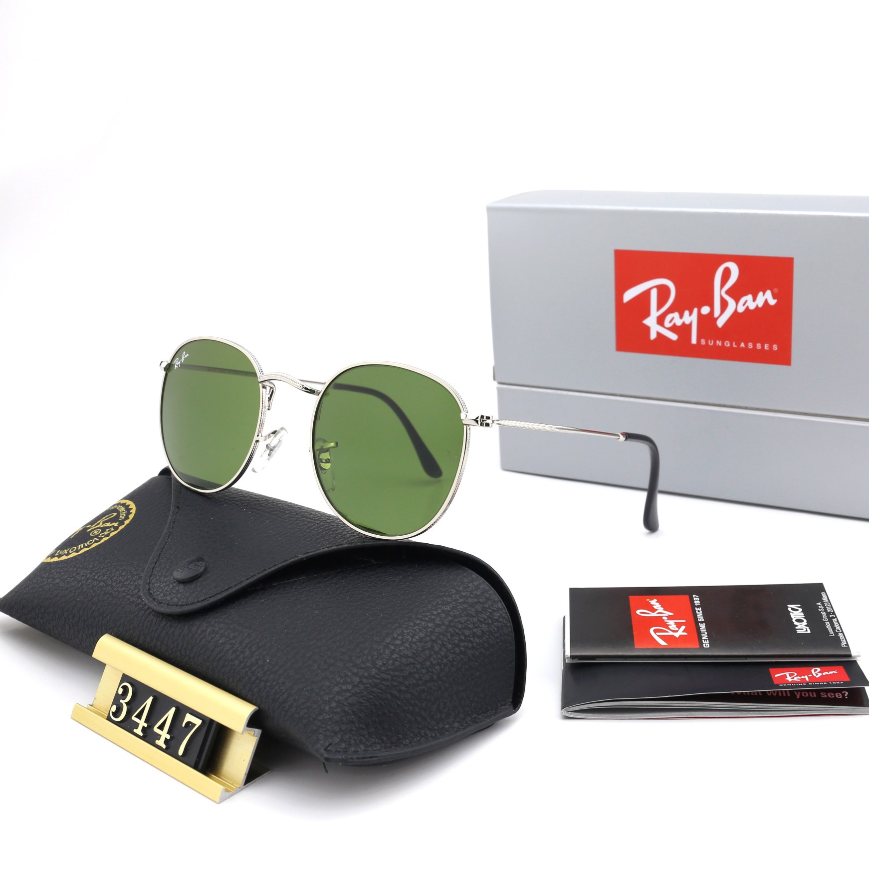 Aviator Ray-Ban_ chính hãng Kính râm 2021 Thời trang Hàn Quốc mới Kính râm nam nữ một mảnh Cặp đôi hợp thời trang Du lịch ngoài trời Kính râm lái xes