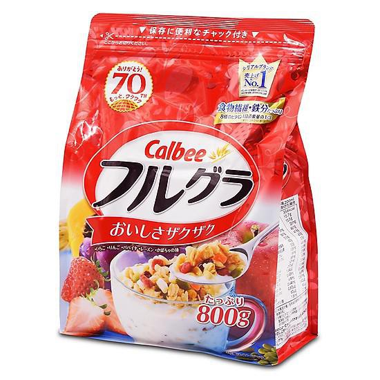 Ngũ cốc Calbee trái cây ăn sáng - giảm cân Nhật Bản (800G)