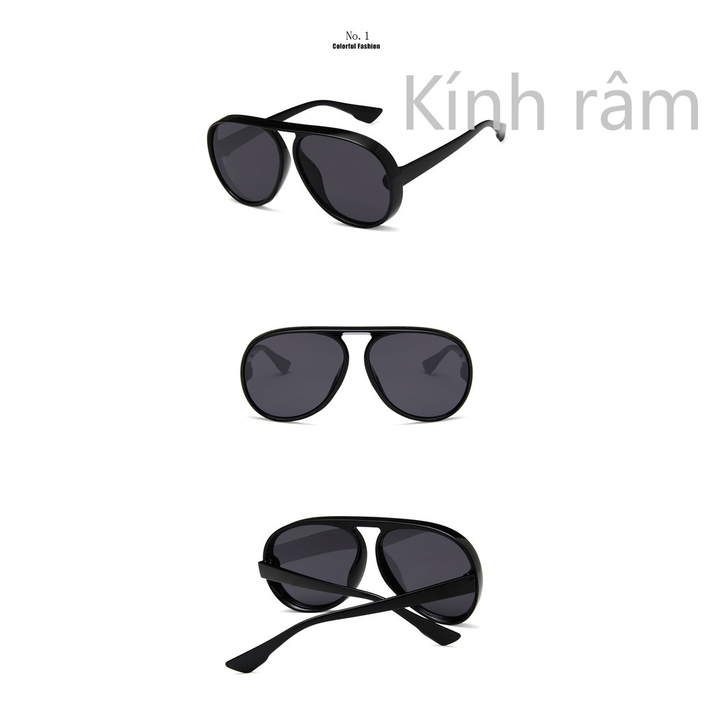 Kính mát gọng hình bầu dục thời trang cho nam và nữ