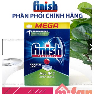 100 Viên Rửa Bát FINISH ALL IN ONE - PHÂN PHỐI CHÍNH HÃNG
