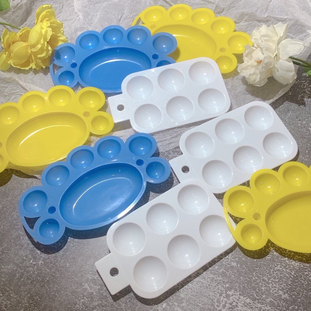 Palette Pha Màu - Khay Pha Màu Bằng Nhựa Cỡ Nhỏ
