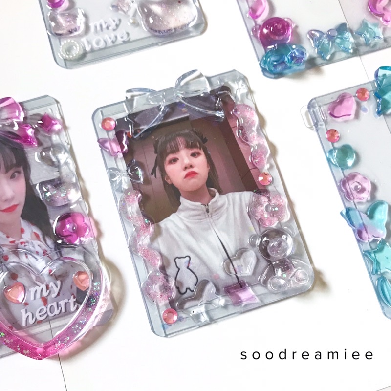 thẻ nhựa bảo vệ card decor keo resin nhiều mẫu