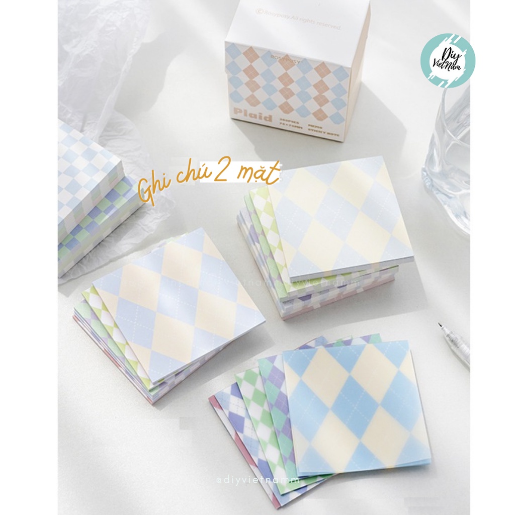 HỘP GIẤY NOTE PLAID 300 TỜ
