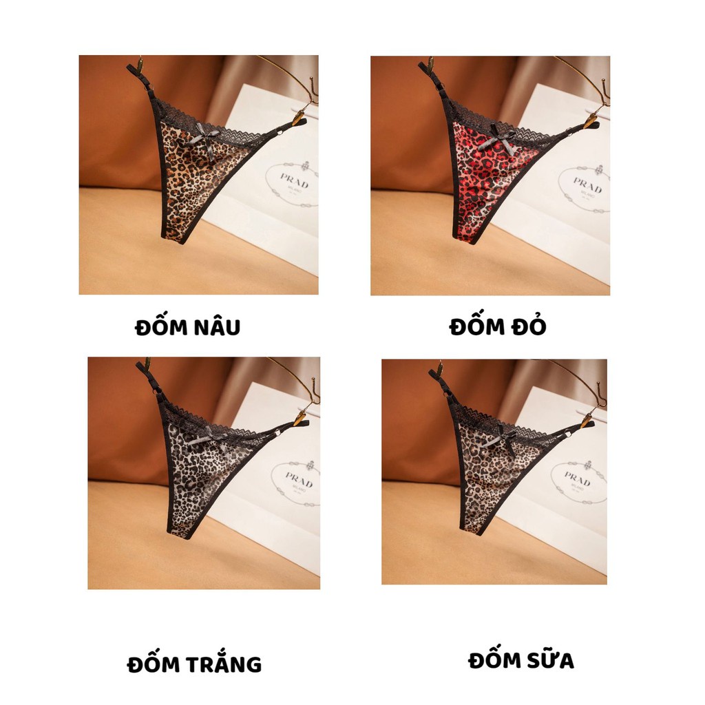 Quần Lót Lọt Khe - Quần Lót Ren Nữ Lọt Khe họa tiết hổ báo sexy quyến rũ mã 2227