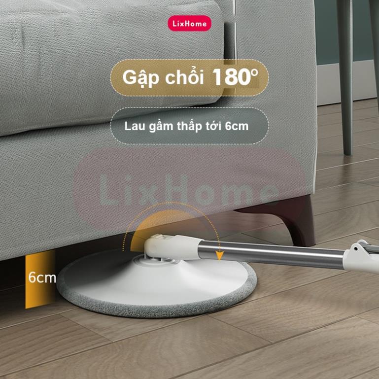 [ FREESHIP ] Chổi lau nhà tách nước bẩn thông minh 360 độ 2 bông lau, bộ cây lau nhà tách nước bẩn nước thải