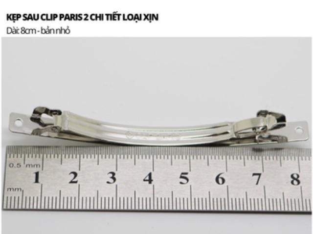 Kẹp sau clip paris 2 chi tiết loại xịn dày. Dài 8cm, 10cm
