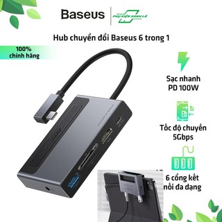 Baseus usb hub c hub chuyển sang hdmi cổng pd usb 3.0 100w tương thích cho ipad pro 2020 bộ chuyển đổi hub usb 6 trong 1