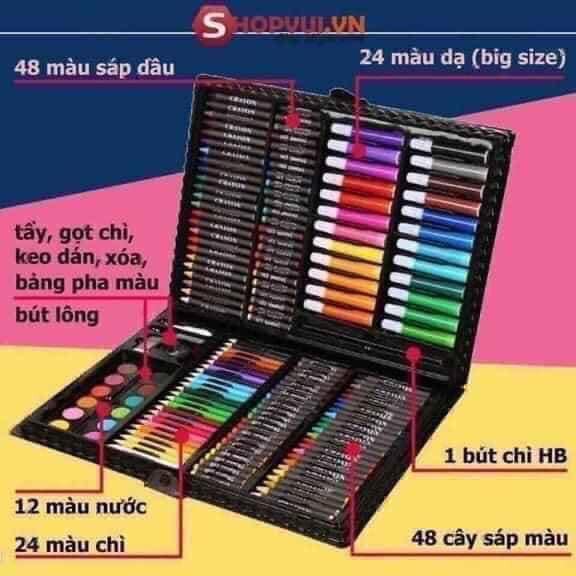 Set hộp màu 150 chi tiết cho bé