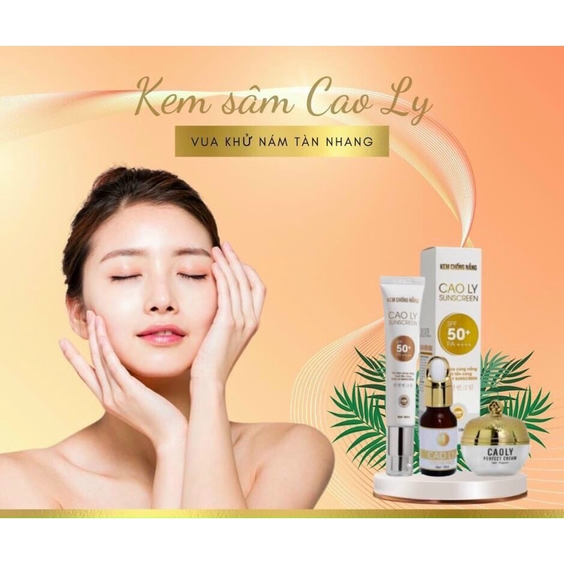 💖Tặng mặt nạ cao cấp nhật bản💖 KEM CHỐNG NẮNG CAO LY SPF 50 PA +++ - 30ml Giúp dưỡng ẩm trắng da