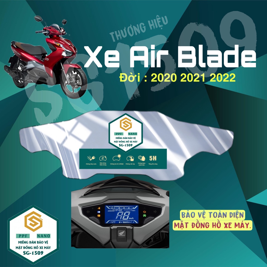 PPF AIRBLADE 160, AB 125, AB150, AB160 | miếng dán ppf mặt đồng hồ xe honda Airblade, BAO DA