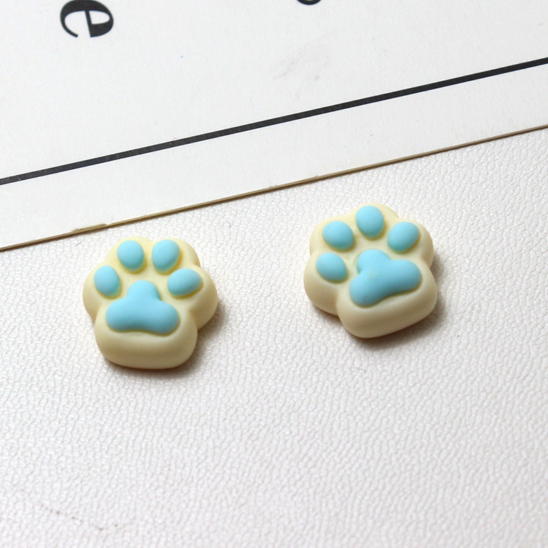 Set 10 Phụ Kiện Trang Trí Móng Vuốt Mèo Hoạt Hình 3D Bằng Nhựa Resin DIY