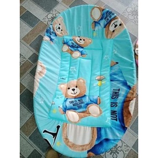 Lót nệm bọc nôi tre cho bé