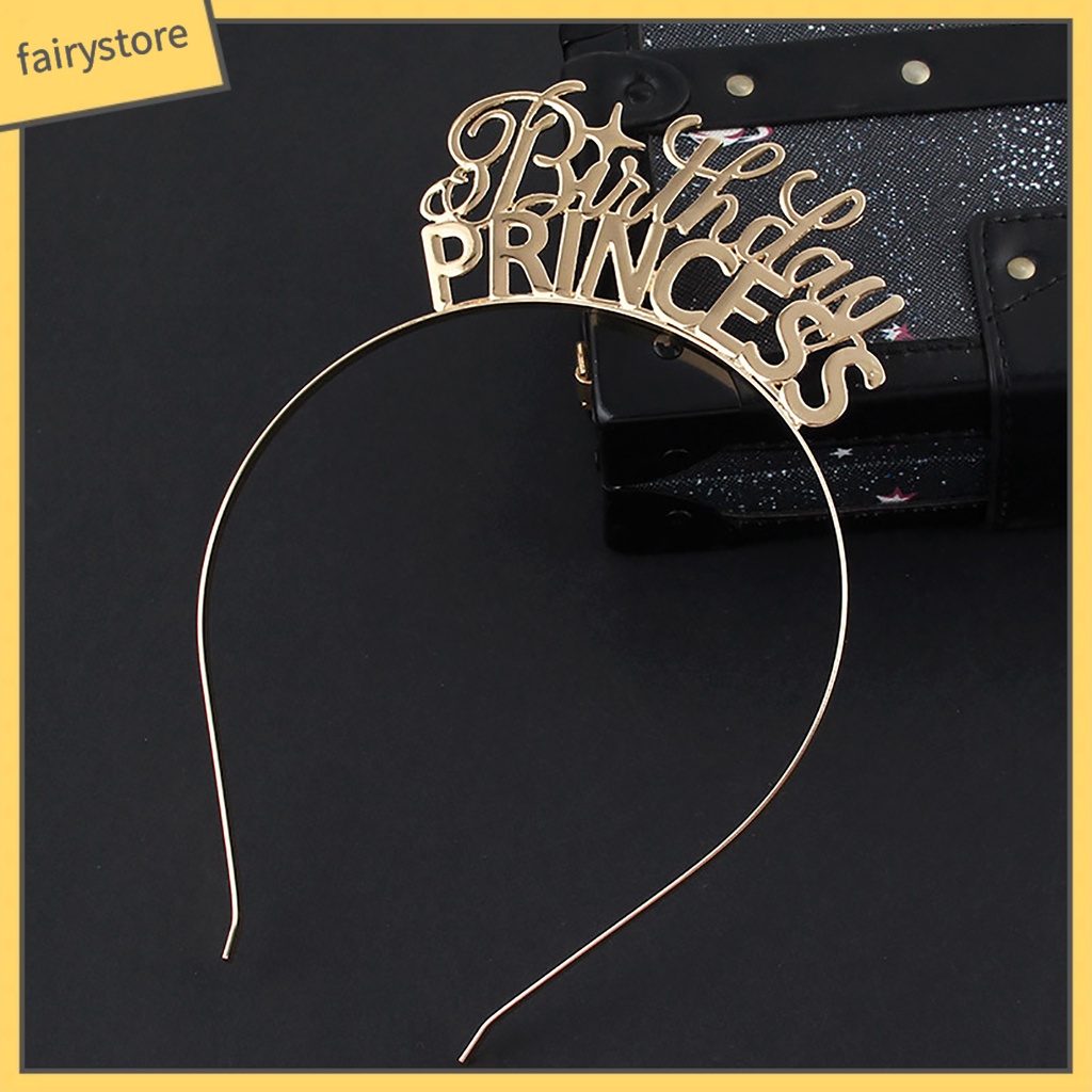 Băng Đô Cài Tóc Đính Đá Tạo Kiểu Chữ Happy Birthday Cho Bé Gái