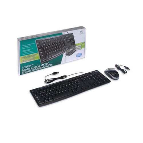 combo Bàn phím + Chuột Logitech MK200 Hàng chính hãng