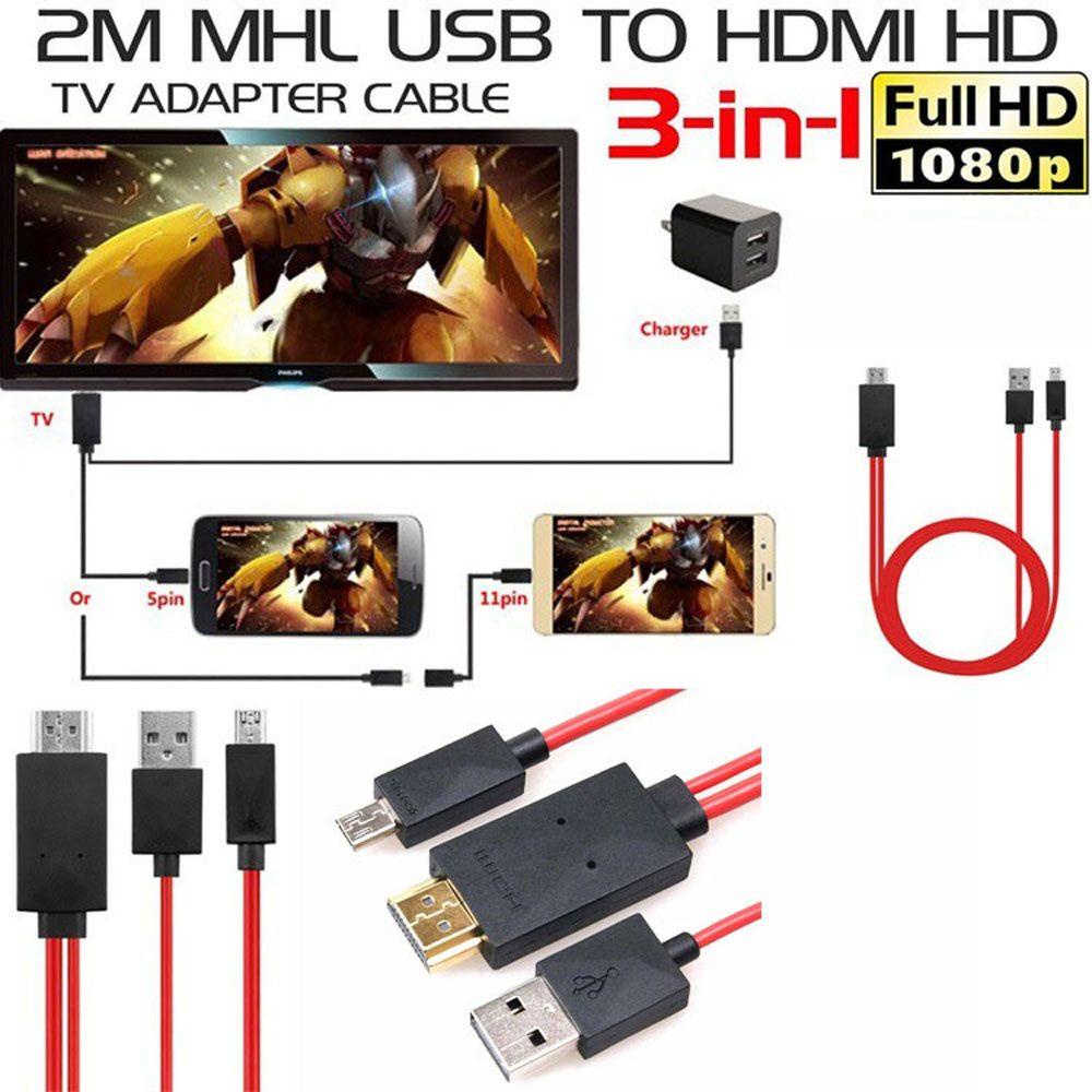 AUGUSTINA Cáp Chuyển Đổi TV Cho Điện Thoại Android Máy Chiếu 1080P