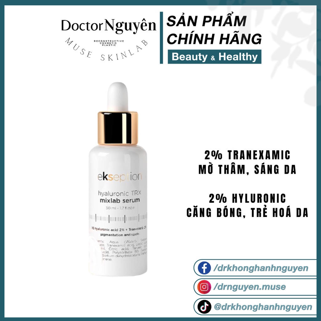 Serum sáng da, mờ nám EKSEPTION Hyaluronic TRX Serum 50ml