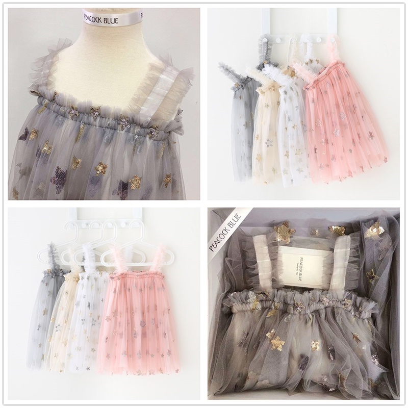 Đầm In Hình Ngôi Sao Hoạt Hình Dễ Thương Cho Bé Gái akku