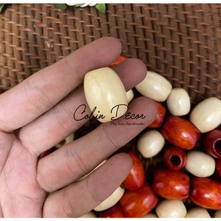 Hạt gỗ dài nhiều màu làm macrame, phụ kiện handmade
