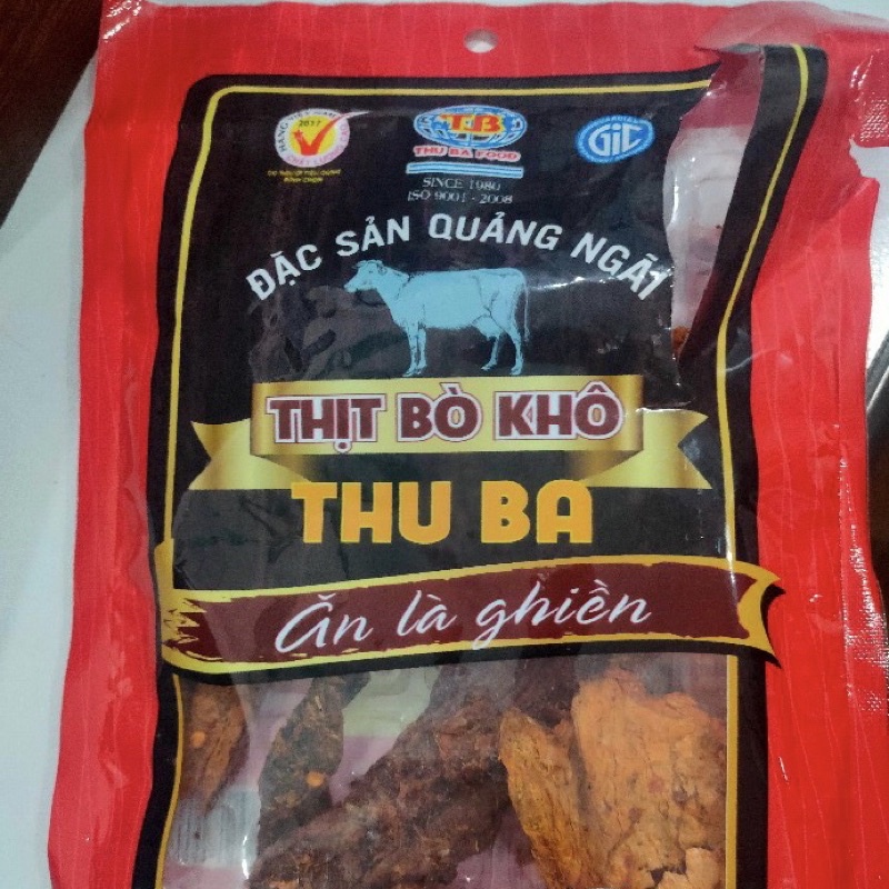 Thịt Bò Khô Thu Ba Đặc Sản Quảng Ngãi 100gr/bịch, Bò khô hương vị tuổi thơ Quà Quê