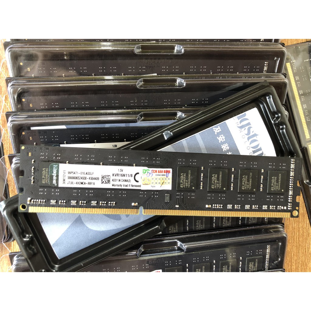 ❇Ram PC - máy tính bàn Kingston DDR3 8GB Bus 1600Mhz Mới Bảo hành 36 Tháng