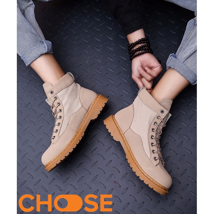 Giày Nam Boot Nam Cổ Cao Choose Màu Trơn Bụi Bặm G2616 | BigBuy360 - bigbuy360.vn