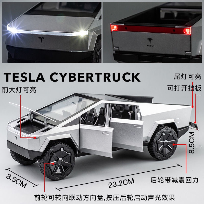 Mô Hình Xe Hơi tesla cyber concept Bằng Hợp Kim Tỉ Lệ 1: 24
