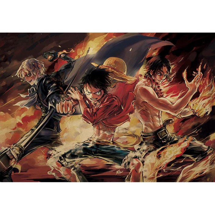 Poster ảnh One Piece 3 anh em Luffy, Sabo, Ace | Shopee Việt Nam