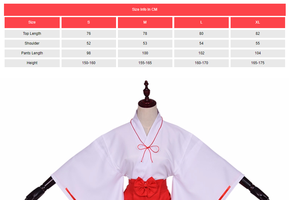 Bộ Kimono Toàn Bộ Phong Cách Anime Inuyasha Kikyo/Mikofuku