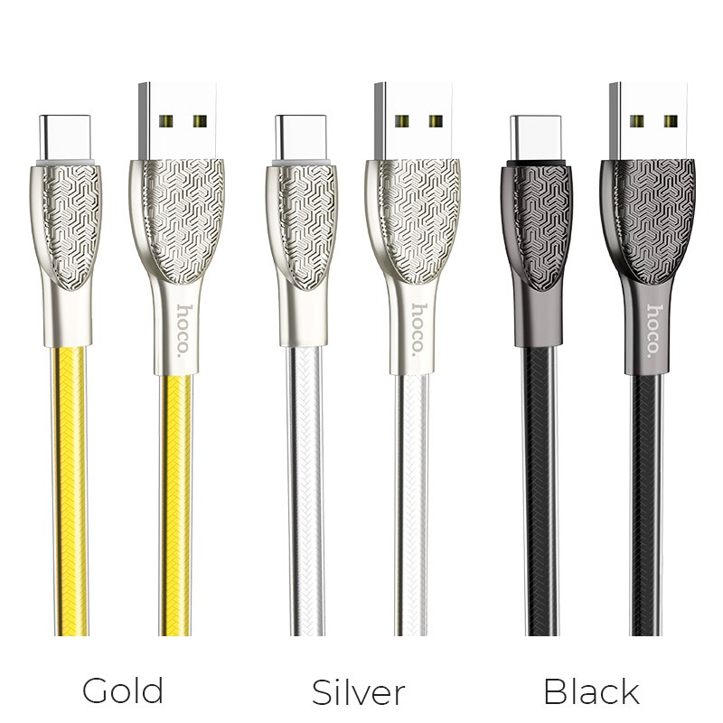 Cáp sạc nhanh và truyền dữ liệu đầu Usb Type - C Hoco U52 - Hàng chính hãng