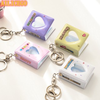 Album nhỏ 16 ngăn đựng ảnh 1 inch thiết kế rỗng có móc treo chìa khóa