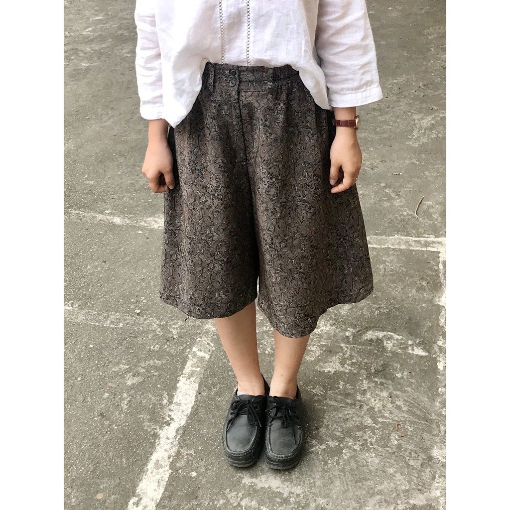 Quần Váy ống rộng họa tiết cổ điển phong cách Vintage 2Hand