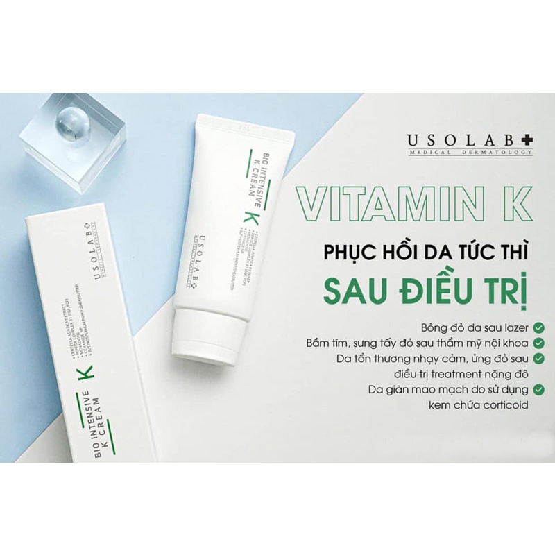 Kem Dưỡng Làm Dịu Phục Hồi Giảm Sưng Đỏ USOLAB BIO INTENSIVE K CREAM 50ml