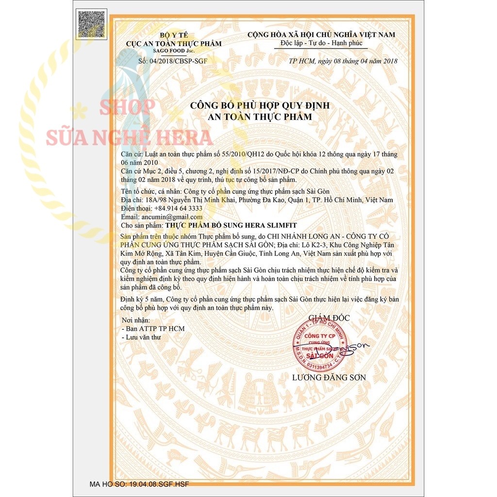 Sữa Giảm Cân HERA SLIMFIT MS02 Giảm Cân Nhanh - Giảm Cân An Toàn - Không Mệt Mỏi (Hộp 100GRAM) | BigBuy360 - bigbuy360.vn