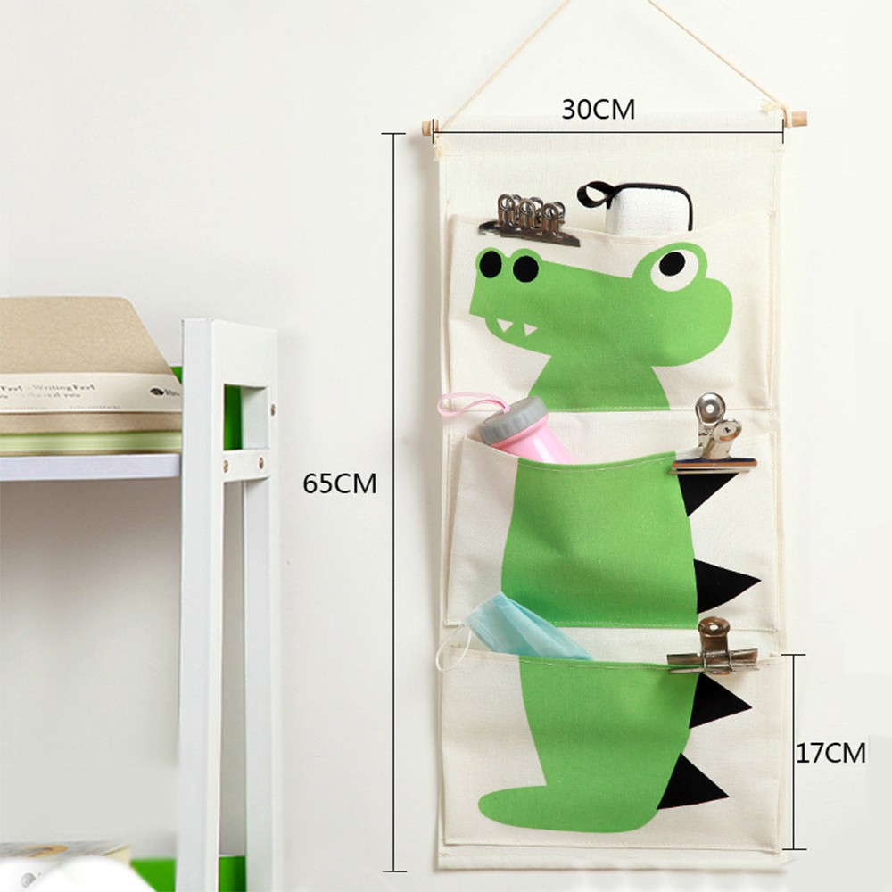 Túi Treo 3 Tầng Décor - Mẫu Mã Con Thú - Trang Trí Phòng Em Bé - Size Lớn 60 x 35cm