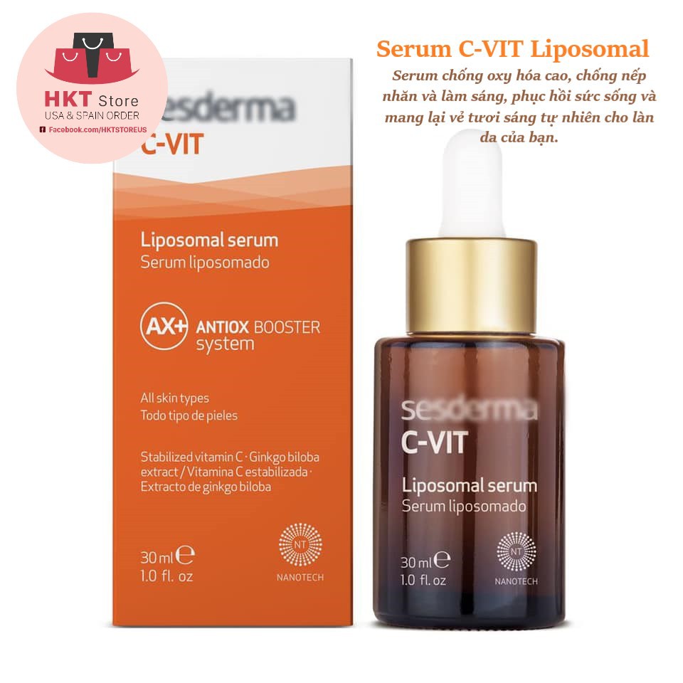 [HKT Store] Sesderma C VIT Liposomal Serum  - Serum chống oxy hóa cao, làm sáng & phục hồi vẻ tự nhiên của da