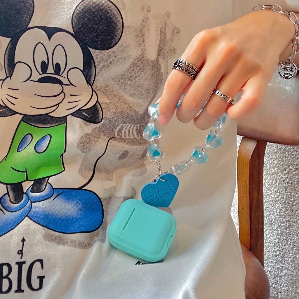 Vỏ bọc silicone in họa tiết Tiffany thích hợp cho hộp sạc tai nghe Airpods 1/2 Pro