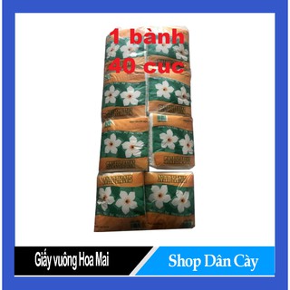 Một Bành Khăn Giấy Vuông Hoa Mai 40 Cục Giá Rẻ