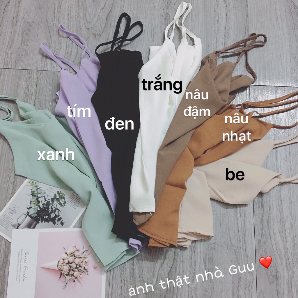 Set áo 2 dây đũi lụa - chân váy voan hoa nhí siêu xinh mix tùy chọn