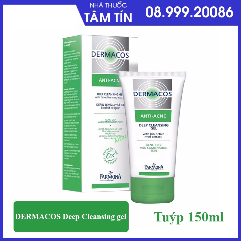 Sữa Rửa Mặt Farmona DERMACOS Deep Cleansing Gel - Cho Da Dầu Mụn