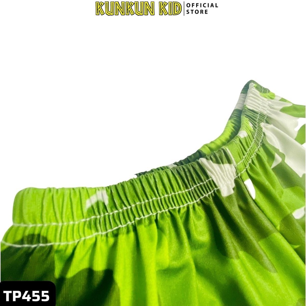 Đồ bộ bé trai thun lạnh thoáng mát co giãn 4 chiều in 3d cộc tay hình lính brooklyn Kunkun Kid TP455 size đại 10-40kg