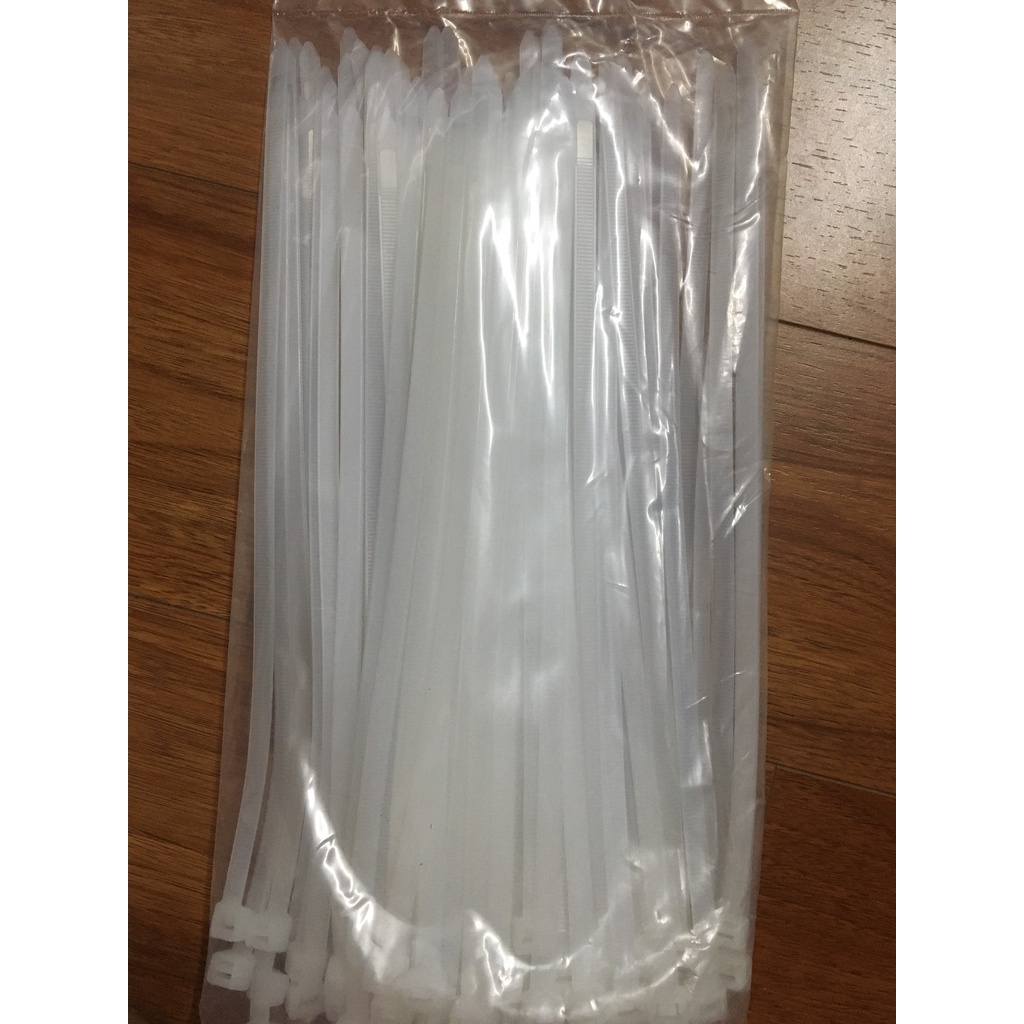 Túi 100 sợi dây rút nhựa, dây thít, Lạt nhựa 30cm  bản to dày