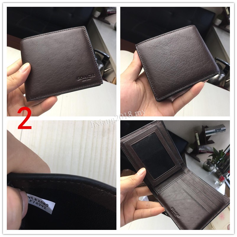 Ví da nam COACH / Ví gấp F74991