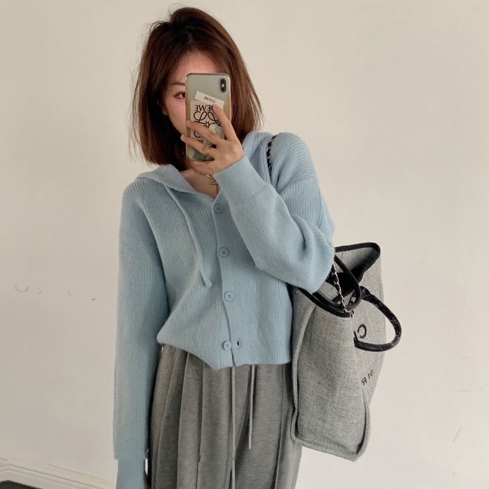 Áo Khoác Cardigan Dệt Kim Mỏng Dáng Ngắn Thời Trang Xuân Thu Mới Cho Nữ