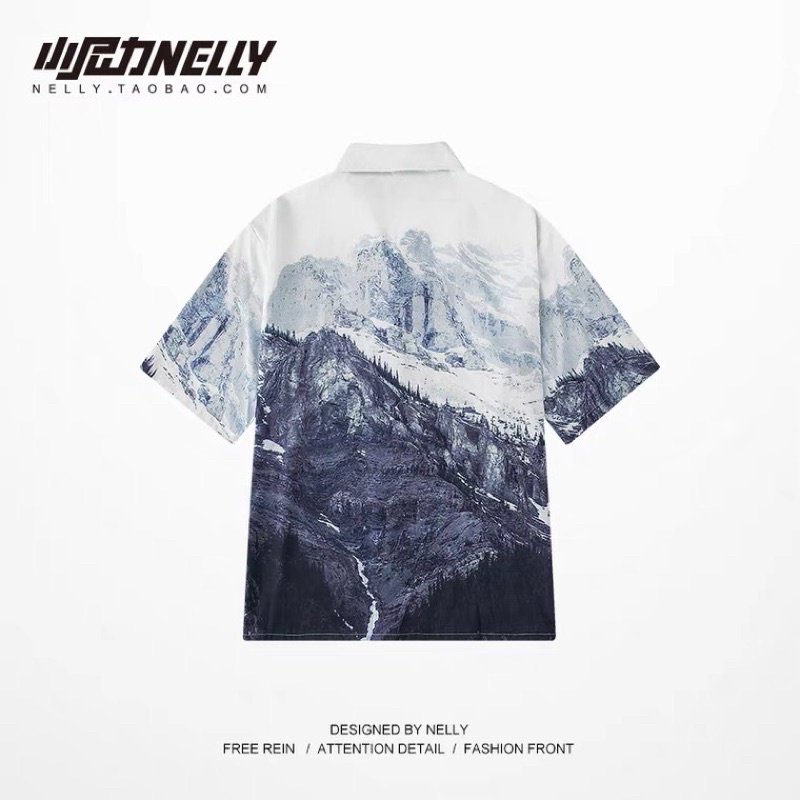 Áo sơ mi 4095 Nelly Heybig tay ngắn form rộng dành cho nam và nữ 39 11.8