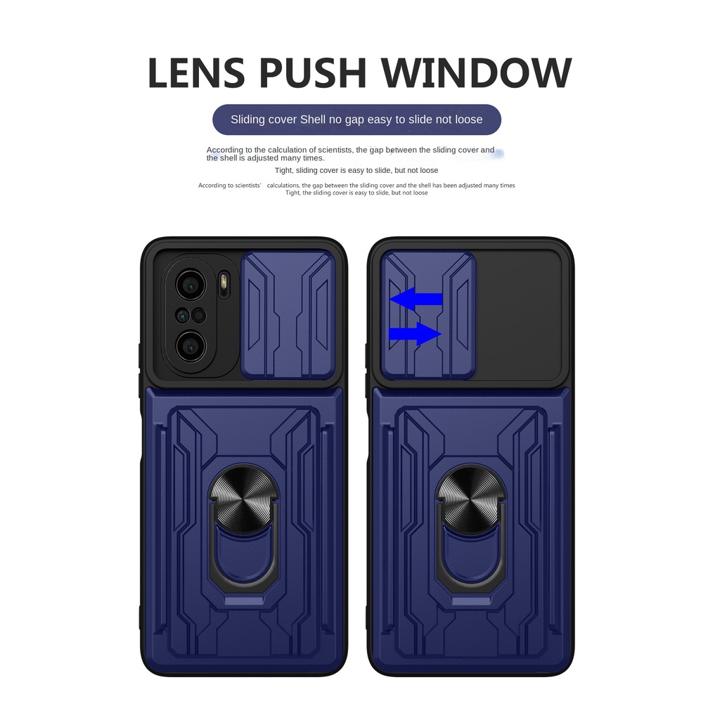 Ốp Điện Thoại Chống Sốc Có Ngăn Đựng Thẻ Cho Redmi K40 Pro Xiaomi Mi POCO F3 11X Pro