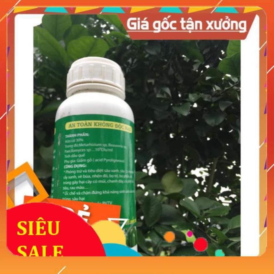 CHẾ PHẨM TRỪ SÂU SINH HỌC BIO PLUS HLC CHUYÊN DIỆT CÁC LOẠI SÂU VẼ BÙA, NHỆN ĐỎ, TRĨ, RẦY, RỆP,... CHO CÂY TRỒNG - 500ML