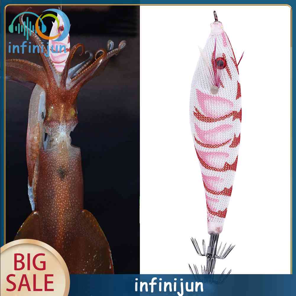 Mồi Câu Cá Giả Hình Con Mực Phát Quang 10cm 9g