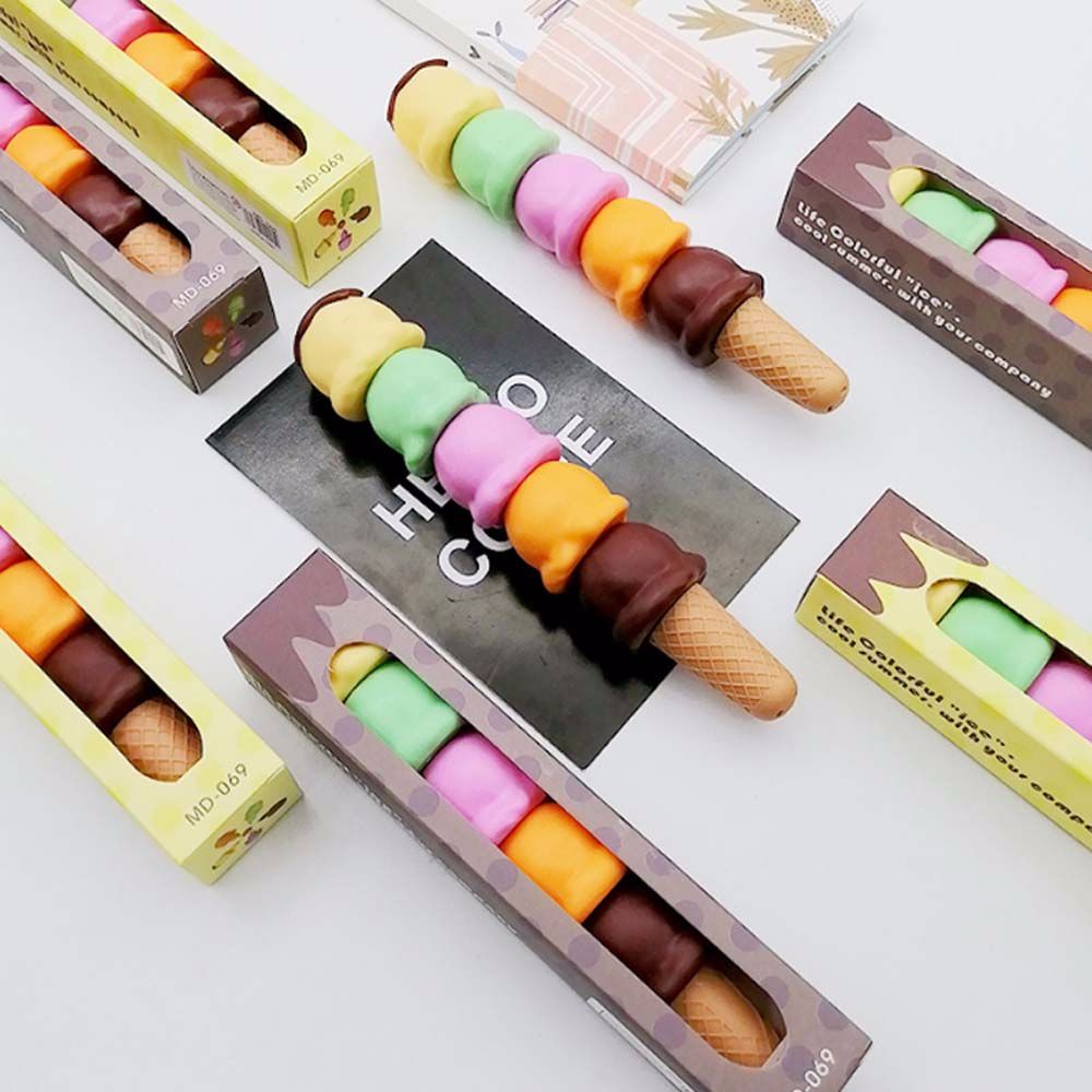 Bút Dạ Quang 5 Màu Hình Que Kem Dễ Thương
