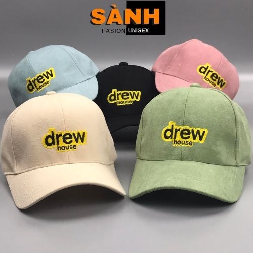 Mũ lưỡi trai thêu hình chữ DREW Nón kết chất nỉ cao cấp thời trang form unisex nam nữ K14